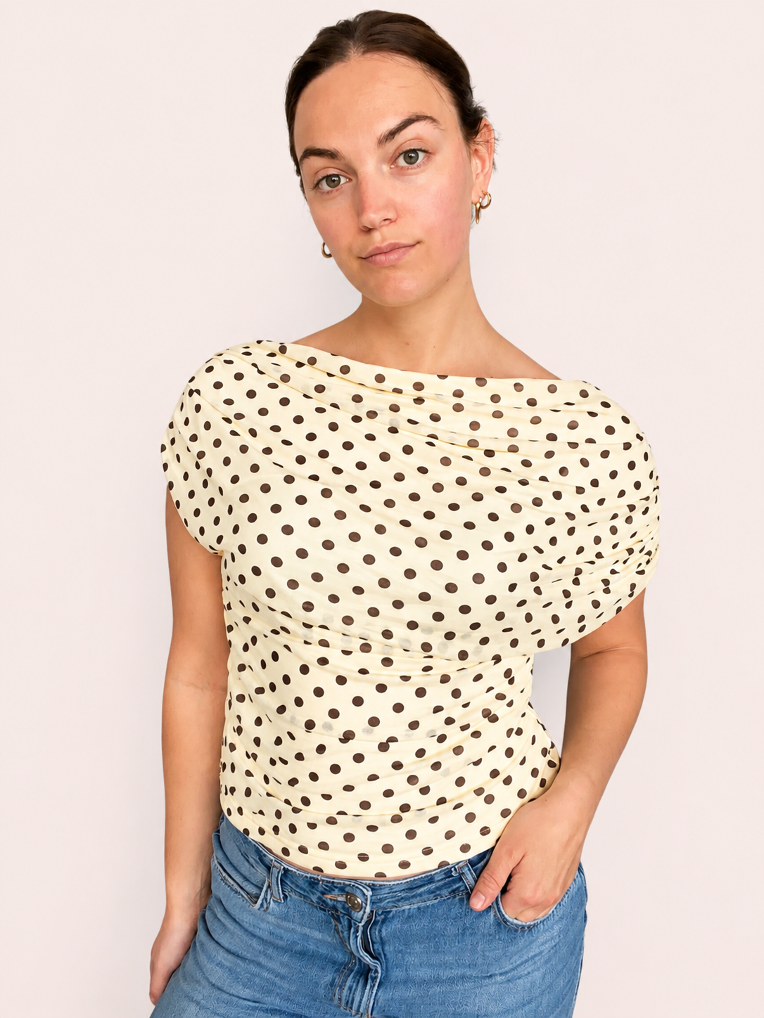 The Mila Top - Geel