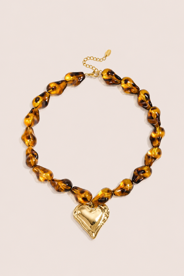 Amber Heart Ketting