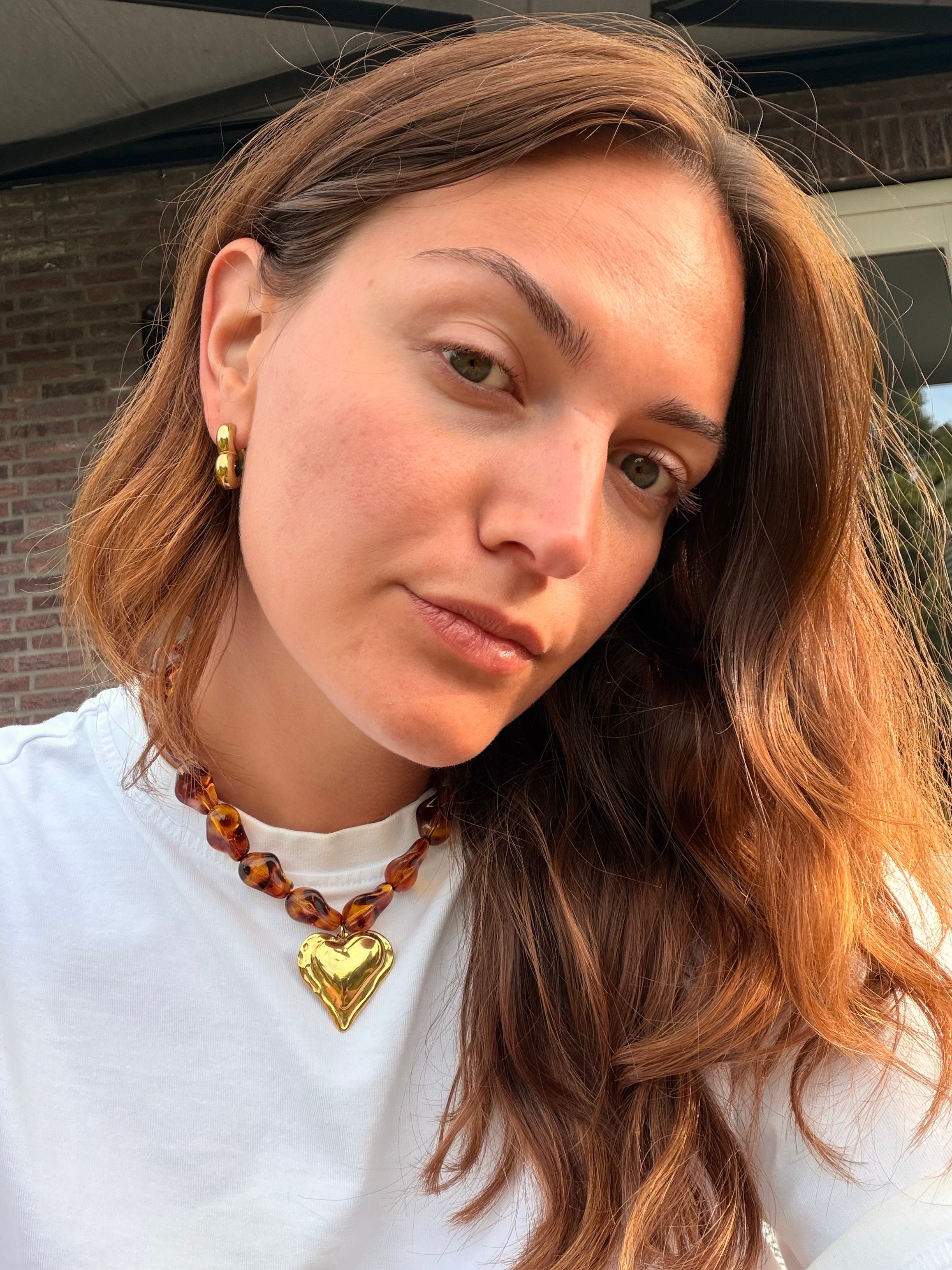 Amber Heart Ketting